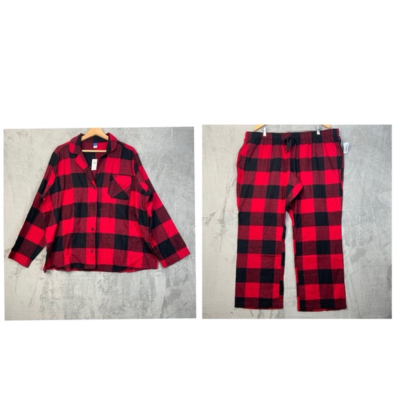 Old Navy Other - Old Navy Buffalo Plaid Pajama Set. Women’s Size 2XL. Black/Red. (NWT).